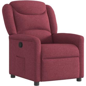 vidaXL Sill&oacute;n Reclinable De Tela Rojo Tinto Vidaxl