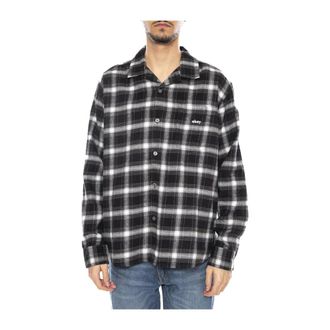 Obey Heren, Overhemden, Zwart, Maat: XL Katoen