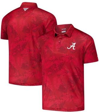 Columbia Mens Columbia Crimson Alabama Crimson Tide PFG Super Terminal Tackle Omni-Shade Bangalows Polo at Nordstrom, Size X-Large