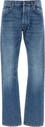 Versace High Waist Straight Jeans - Heren - Regular Fit Jeans - Blauw - W32 - Katoen - Jeans