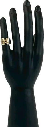 Herm&egrave;s Gold Silver Yellow Gold (18K) Silver 925 Band Ring (Pre-Owned)