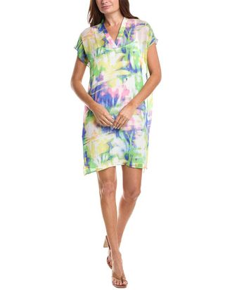 DKNY Dkny Printed V-Neck Dress