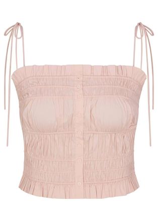 SKIMS Ruffled Poplin Cami top - Pink - L (UK16-18)