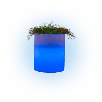 OEM Jarr&oacute;n Luminoso De Dise&ntilde;o Moderno, &Oslash;40 H50, En Pol&iacute;mero Resistente Con Led Azul Para Interiores Y Exteriores - Hecho En Italia - Monacis