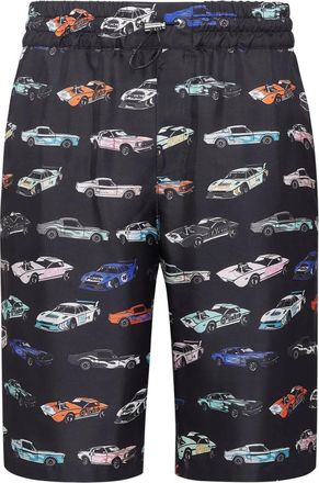Philipp Plein Silk Cool Kid Shorts Cars Racing - Heren - Korte Broeken - Veelkleurig - L - Korte Broeken