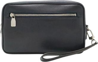 Louis Vuitton Pre-owned Clutches, female, Blue, Size: ONE SIZE Pre-owned Taiga Clutch Bag