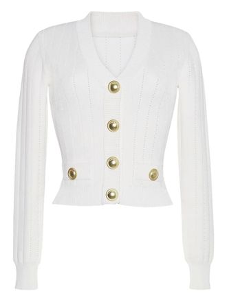 Cara Cara Lavira long-sleeve cardigan - women - Viscose/Nylon - S - White