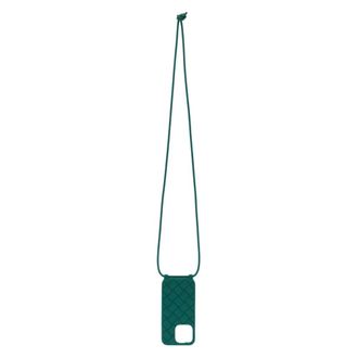 Bottega Veneta Phone Accessories, male, Green, Size: ONE SIZE Intrecciato Motif iPhone 14 Pro Case