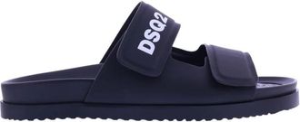 Dsquared2 Logo Sandalen - Heren - Sandalen - Zwart - 40 EU - Leer - Schoenen