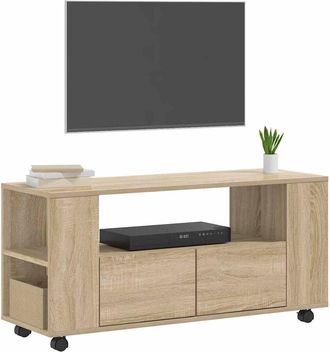 Berkfield Home TV Cabinet Sonoma Oak 102x34.5x43 cm Engineered Wood in Light Brown