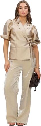 Nukus Nukus, Overhemden, Dames, Beige, S, Linnen, Fabienne Blazer