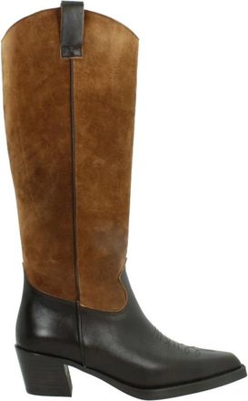 Alpe Stijlvolle Cowboy Laarzen voor Stads Cowboys - Dames - Cowboylaarzen - Bruin - 37 EU - Schoenen