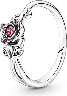 Bague En Argent Et Vermeil Avec Rubis Et Zirconium - Taille 58, Occasion (superbe !)