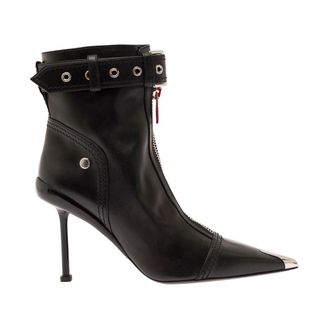 Alexander McQueen Black Buckle Bootie