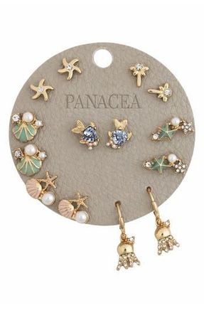 Panacea Sea Life Set of 7 Assorted Stud Earrings in Gold at Nordstrom Rack