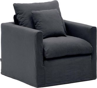 K Home Designsessel Joelle mit abnehmbaren Bezug, Anthrazit