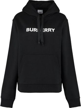 Burberry Logo Print Katoenen Hoodie - Heren - Hoodies - Zwart - M - Katoen - Hoodies & sweatvesten