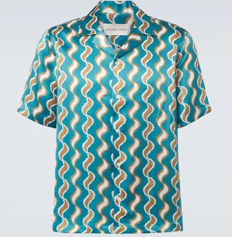 Frescobol Carioca Roberto printed silk shirt