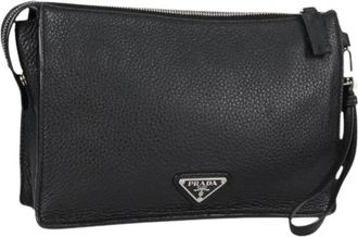 Prada Pre-owned Clutches, female, Black, Size: ONE SIZE Pre-owned Vintage Clutch