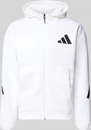 adidas Sweatjacke mit Kapuze in Weiss, Gr&ouml;&szlig;e XXL