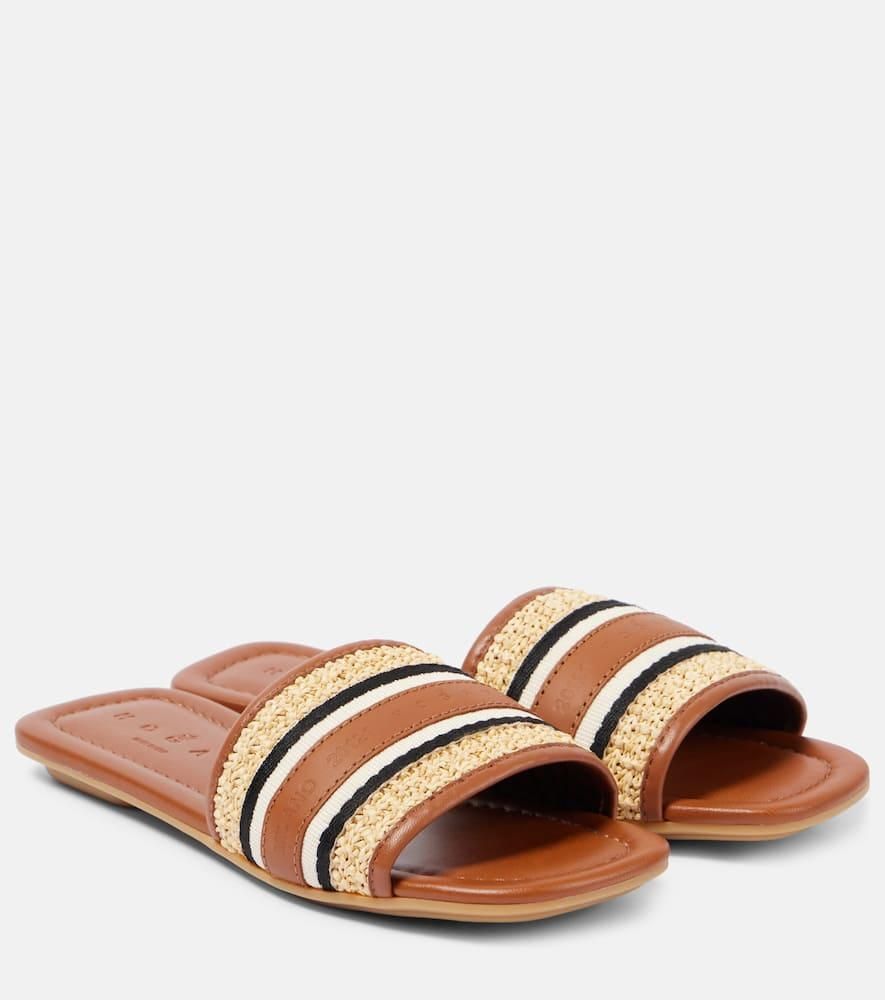 サンダル・ミュール Stella Mccartney Leo' Multicoloured Leather Blend Slippers Stella McCartney Leo Multicolored Leather Blend Slippers