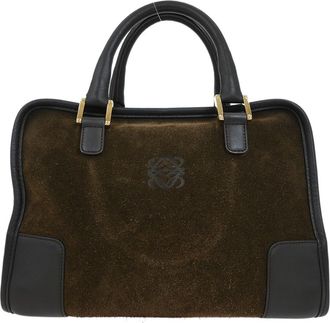 Loewe Amazona Bag Suede Brown Suede Handbag (Pre-Owned)