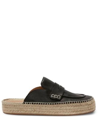 J.W.Anderson espadrille leather mules - Black