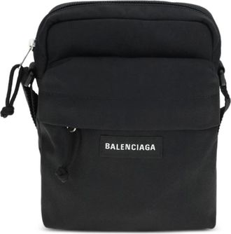 Balenciaga Tassen, Heren, Zwart, ONE Size, Katoen, Explorer Crossbody Pouch