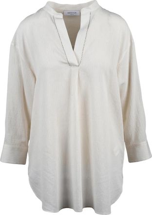 Fabiana Filippi White Viscose Polyamide Cotton Women Blouse