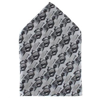 Trafalgar Store Ambrose Dapper Night 12x12 Silk Pocket Square in Silver And Black at Nordstrom