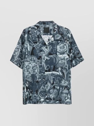 Givenchy silk printed short-sleeve shirt