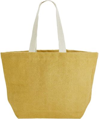 Westford Mill Westford - Soft Washed Jute Beach Bag - Saffron Jute Tote bag - Bag for men & for women - One Size travel bag, gym bag & tote barrel bag