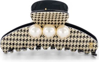 Alexandre de Paris Medium Faux Pearl Hair Clip in Ivory Multi at Nordstrom