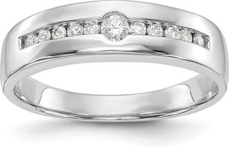 Diamond2Deal 14k Gold Lab Grown Diamond Wedding Band Ring 0.27Ct Clarity- VS Color- G-H