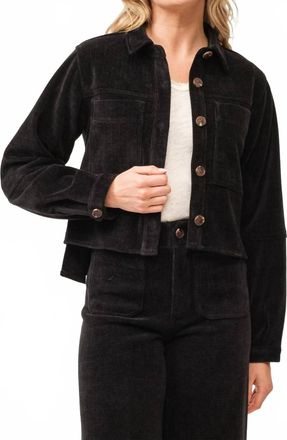 Dear John Denim Gina Cropped Jacket In Black