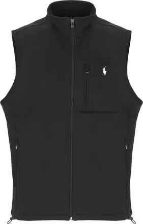 Polo Ralph Lauren High Neck Black Zip Vest With Iconic Embroidery