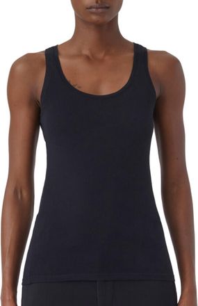 Closed Pure Cotton Tank In Black