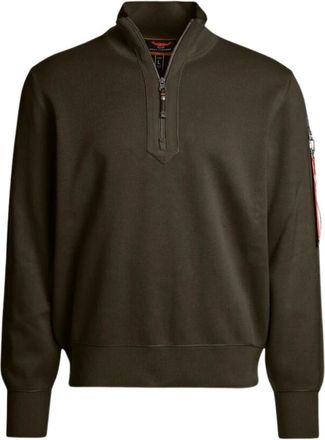 Parajumpers Maglione Basic Scoe con mezza zip - - Knitwear - Uomo - Verde - S