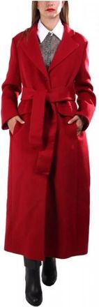 Marella Dames, Mantels, Rood, Maat: S Leer