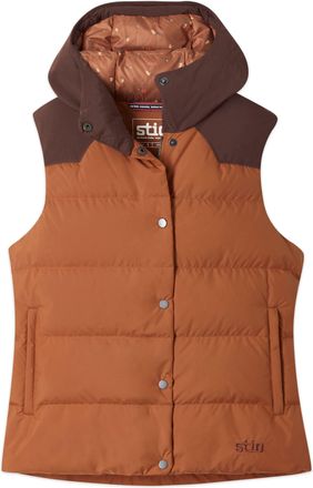 Stio | Womens Turnbolt Down Vest, Size Extra Small in Mustang/Grizzly Paw