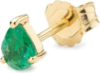 WHITEbIRD 18K yellow gold Pear emerald earring - Goud