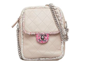 Chanel Pink Elegant Tweed Crossbody Bag