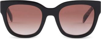 Prada Occhiali da sole squadrati con logo - Nero