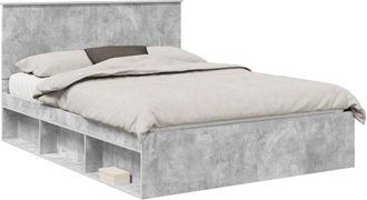 vidaXL Bed Frame Concerte Grey 150 x 200 cm Solid Pine Wood vidaXL