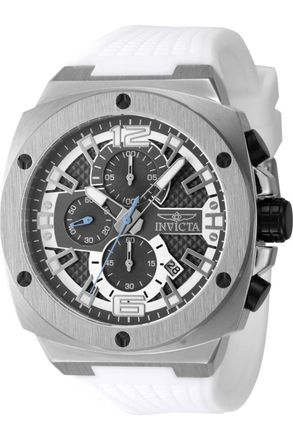 Invicta Racing 48163 Heren Horloge - Quartz Uurwerk - Roestvrij Staal met grijze Wijzerplaat - 47mm