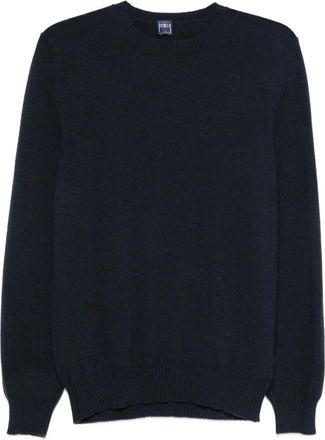 Fedeli Maglione girocollo in cashmere - Blu