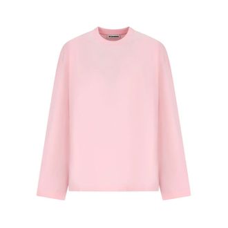 Jil Sander Camiseta CN LS PNT - Tops - Mujer - Rosa - XS