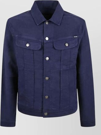 Tom Ford nylon silk collared jacket chest pockets