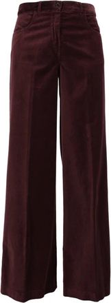 Aspesi Mod. 0156 Wijde Broek - Dames - Wijde Broeken - Rood - M - Katoen - Broeken