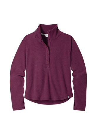 Stio | Womens Turpin Fleece Snap Pullover, Size Extra Small in Aubergine